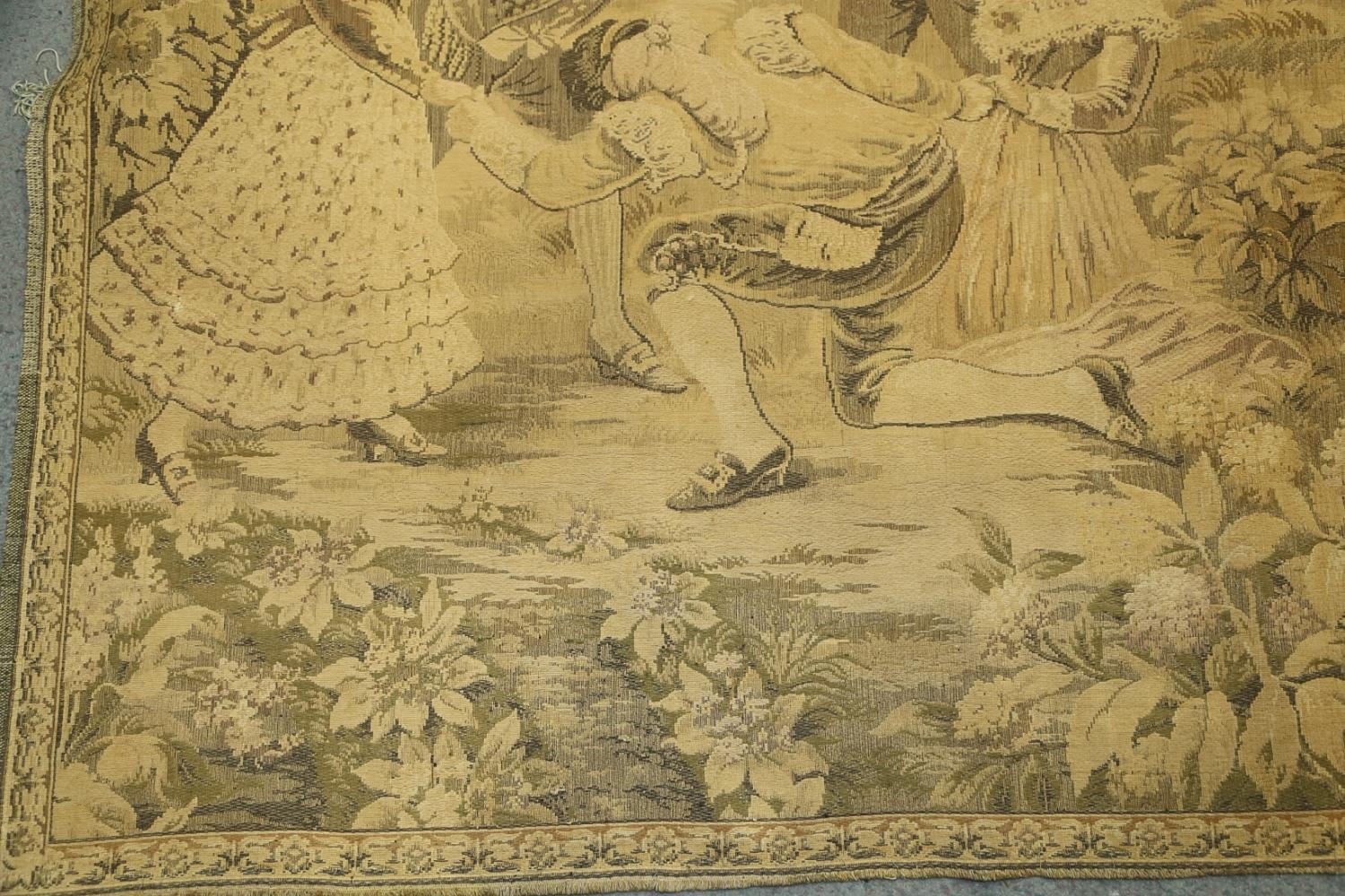 A Jacquard woven figured verdure tapestry panel, 66" high x 70" wide - Image 2 of 3