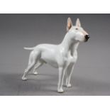 A Nymphenburg figure of a Staffordshire bull terrier, 9" high