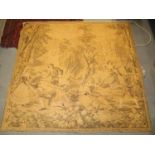 A Jacquard woven figured verdure tapestry panel, 66" high x 70" wide
