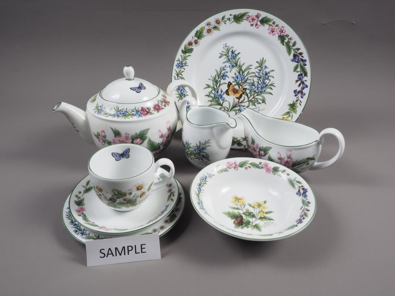 A Royal Worcester "Herbs" pattern, part combination service