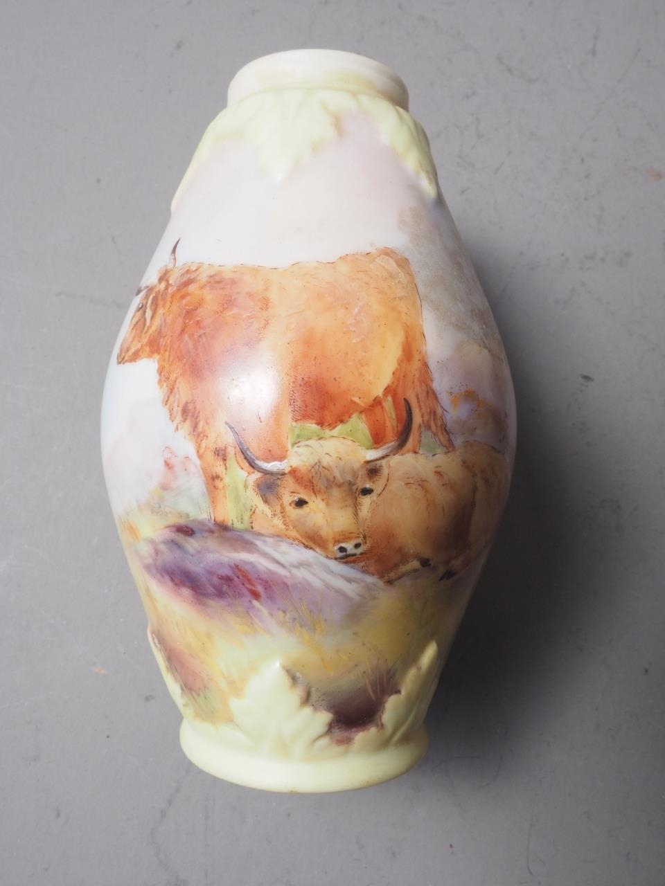 An early W Moorcroft bulbous vase, 4 3/4" high (damaged), a Locke & Co Shrub Hill Works Worcester - Image 4 of 12