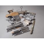 A quantity of loose silver plated and stainless steel cutlery, including Kings pattern, Frank Cobb