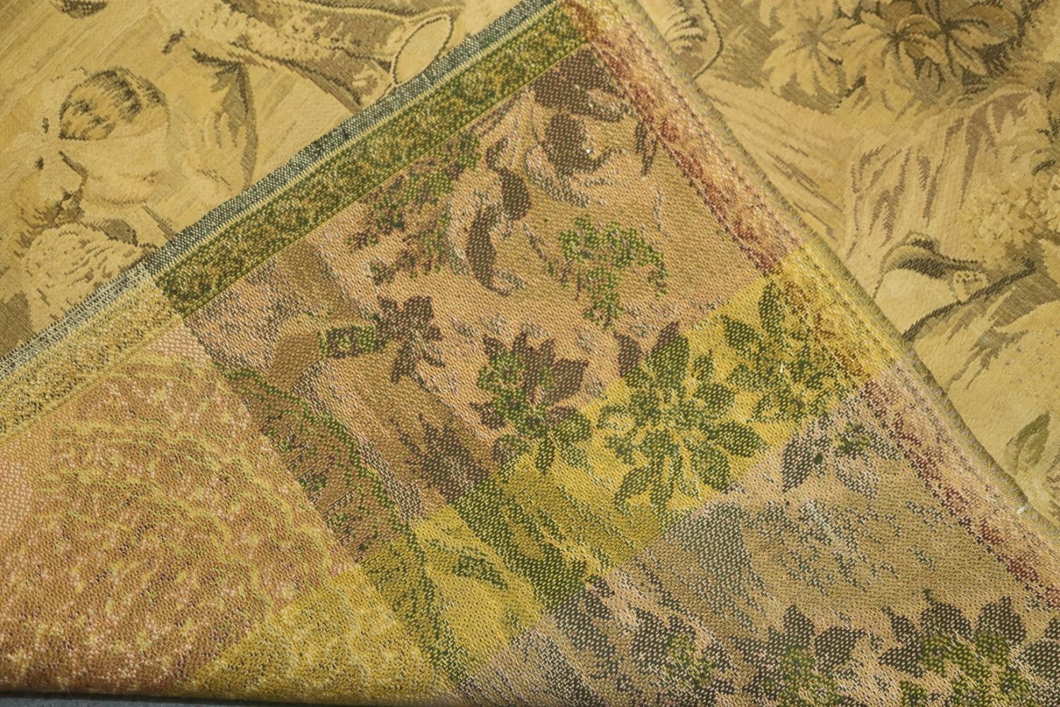 A Jacquard woven figured verdure tapestry panel, 66" high x 70" wide - Image 3 of 3