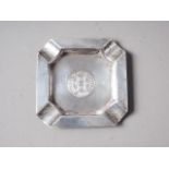 A Masonic silver ashtray, 3 1/4" square, 1.3oz troy approx