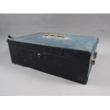 A 19th century blue document box, "Railway & Canal Commission", "Hon A E Gathorne-Hardy", 18"