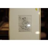 Paul Cezanne: a 19th century drypoint etching "Portrait of Guillaumin with a Hanging Man", in