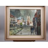 † William Ralph Turner: oil on canvas, view of marketplace Henley-on-Thames, inscription verso, 14