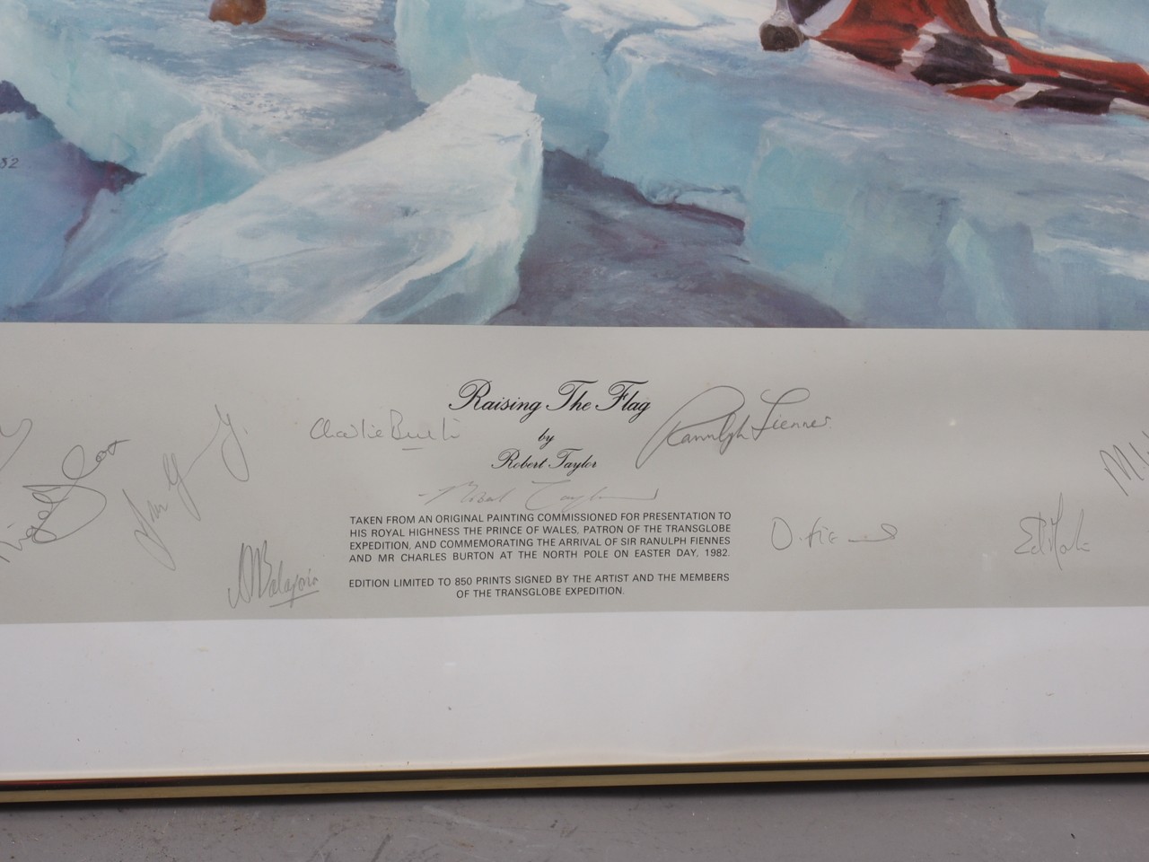 Robert Taylor: a limited edition print, "Raising the Flag", Sir Ranulph Fiennes and Charles Burton - Image 2 of 3