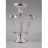 A silver epergne with weighted base, 7 1/4" high