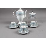 A Wedgwood bone china "Florentine" pattern part coffee service for four