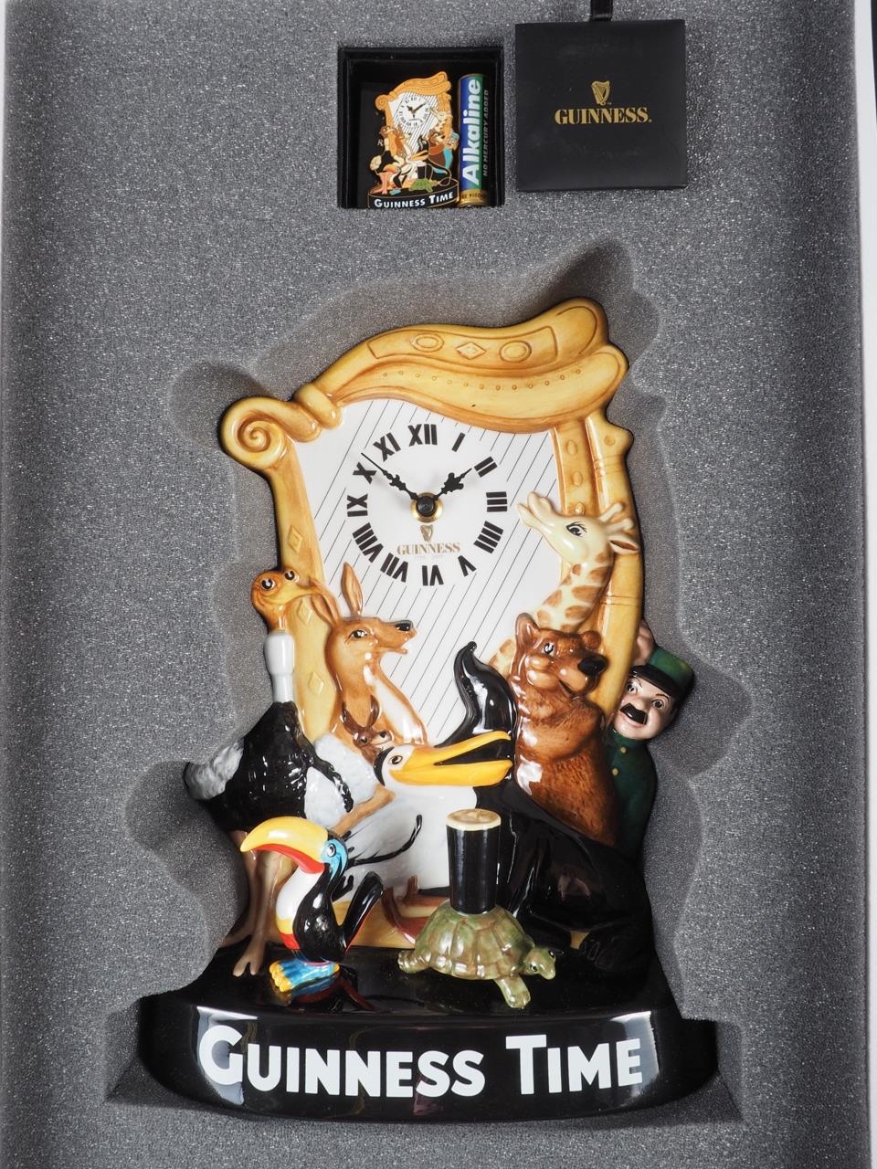 A Royal Doulton Limited Edition Guinness 250th Anniversary clock, number 298, in original box