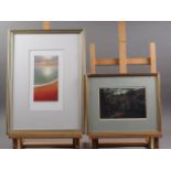 Muriel Allen?: a limited edition print, "Shoreline", 9/50, in strip frame, and one other print