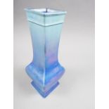 A Shelley china blue lustre glazed vase, by Walter Slater, 8 1/2" high