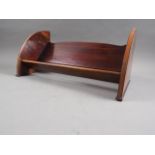 An Edwardian mahogany and string inlaid book trough, 18" wide