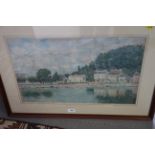 After Sisley: a colour print, "Port Marly", and a number of other pictures