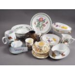 A quantity of table china, comprising mostly Portmeirion "Botanic Garden" pattern, Royal
