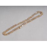 A 9ct gold fancy link necklace, 12.4g