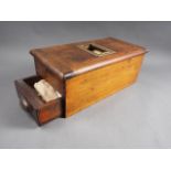 A vintage mahogany single drawer till