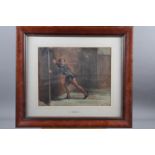 John Amister Fitzgerald: watercolours, "The Ghost", 11" x 13 1/2", in burr walnut frame