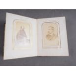 A Victorian carte de visite album, containing photographs of Princess Alexandra, Edward Prince of