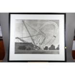 J W Winkelman, 2000: a signed limited edition etching, "The London Eye", 6/100, in ebonised frame