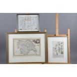 A road map from London to Barwick, in Hogarth frame, a similar double-sided map to Brecknock/