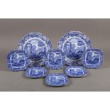 A Copeland Spode sandwich set of six square plates and two serving plates