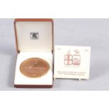 The Great Western Railway 150th Anniversary Medal, bronze medal, in fitted case with certificate