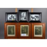 A set of twelve Cries of London prints, in burr maple frames, and nineteen 19th century style prints