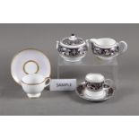 A Wedgwood "Florentine" pattern part coffee set, and a Wedgewood part tea set
