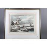After Morland: a pair of 18th century hand coloured prints, "Duck Shooting" and "Snipe Shooting", in