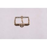 A 9ct gold Omega watch buckle, for 17mm strap