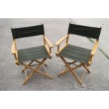 Two director's folding chairs