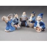 A Royal Copenhagen four piece child band (3677, 3689, 3667 and 148) and one other child, "