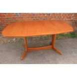 A G Plan cherrywood shape top extending dining table with extra centre leaf, 89" x 37 1/2" x 29 1/2"