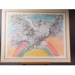 Picasso: a signed lithograph, Colombe Volant (a' L'Avc en Ciel), 127/200, 21" x 27 1/4", unframed (†