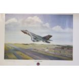 John Larder: a coloured print, "Operation Chastise", signed in pencil, a similar "50 Years Fly