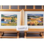 Four colour prints, Continental landscapes in gilt frames, two prints of Marlow, a colour print