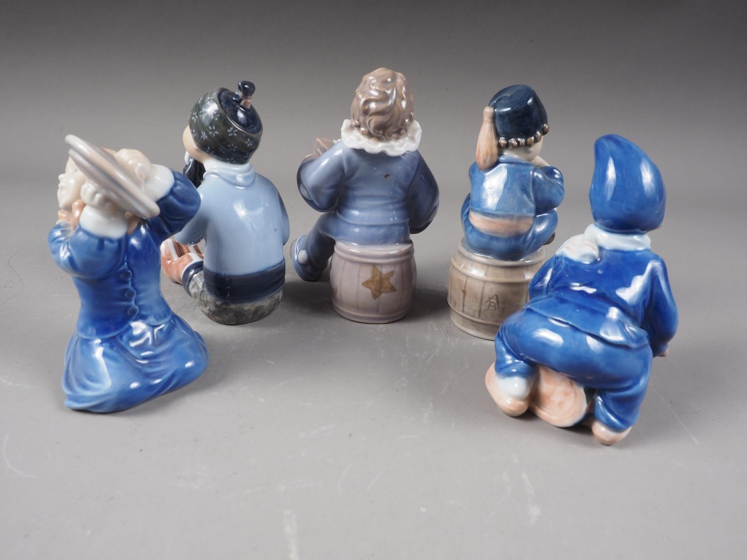 A Royal Copenhagen four piece child band (3677, 3689, 3667 and 148) and one other child, " - Image 2 of 3