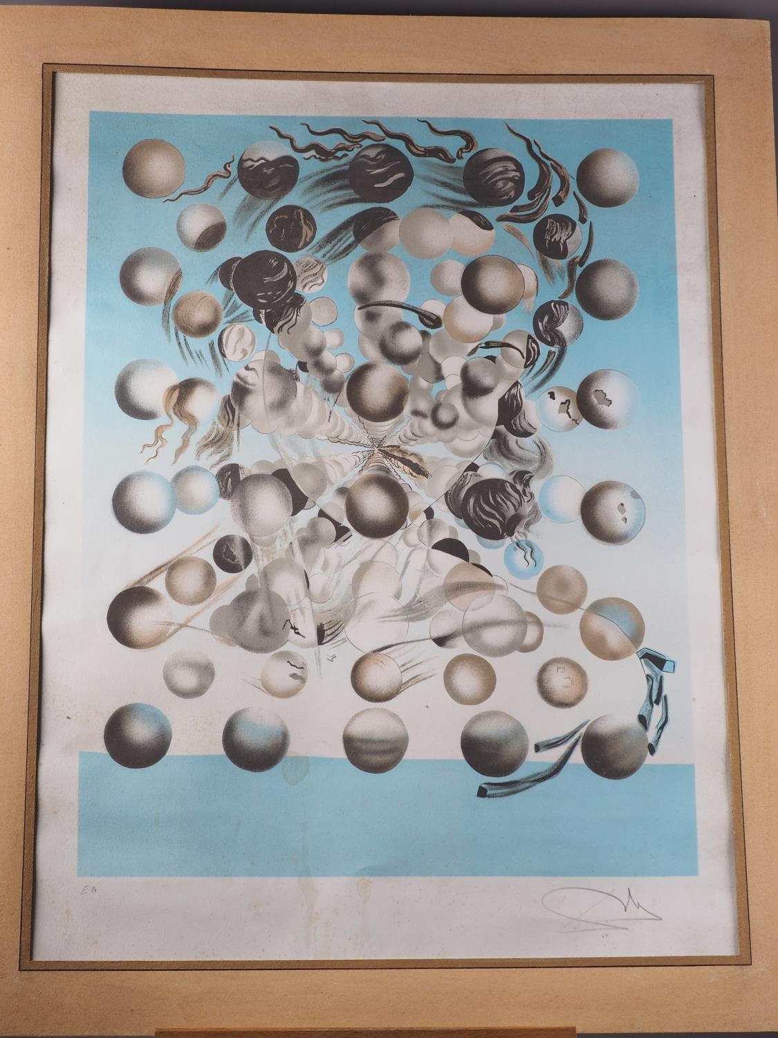 Salvadore Dali: a signed E A  lithograph, "Galatea of the Spheres", 23 1/2" x 18 1/2", unframed (