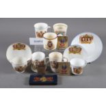 A collection of Edward VIII 1937 Coronation souvenirs, a George VI and Queen Elizabeth souvenir,