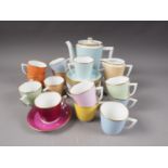 A Royal Copenhagen multi-coloured part coffee set (34 pieces approx)