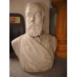 George Frederick Halse, 1891: a 19th century marble portrait bust, distinguished late Victorian