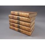 Smollett: "The History of England...", 5 vols, Cadell & Baldwin, 1785, calf, tooled spines,