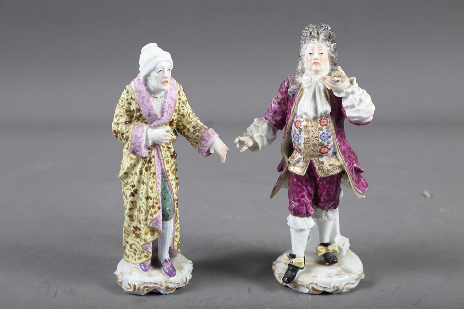 Two 19th century Continental porcelain figures, by Joseph Schachter?, a pair of Bohemia red coloured - Image 7 of 14