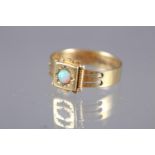 A Victorian 18ct gold and opal ring, size Q, 4g