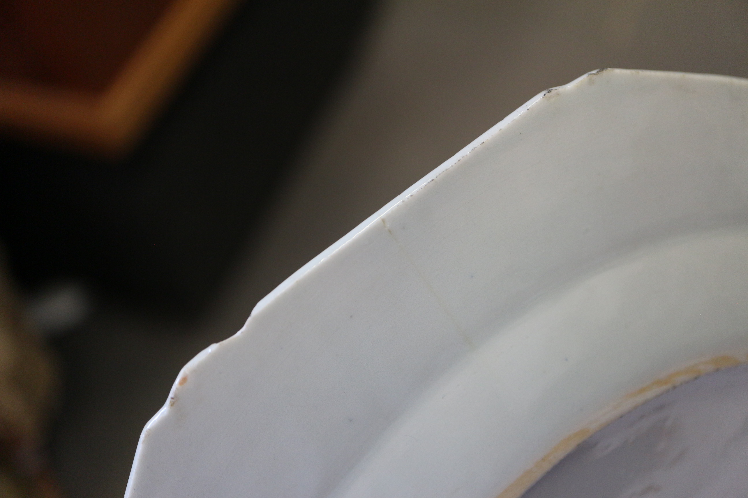 A Chinese blue and white dish with floral and scrolled decoration with seal mark to base, 7 1/2" - Image 19 of 22