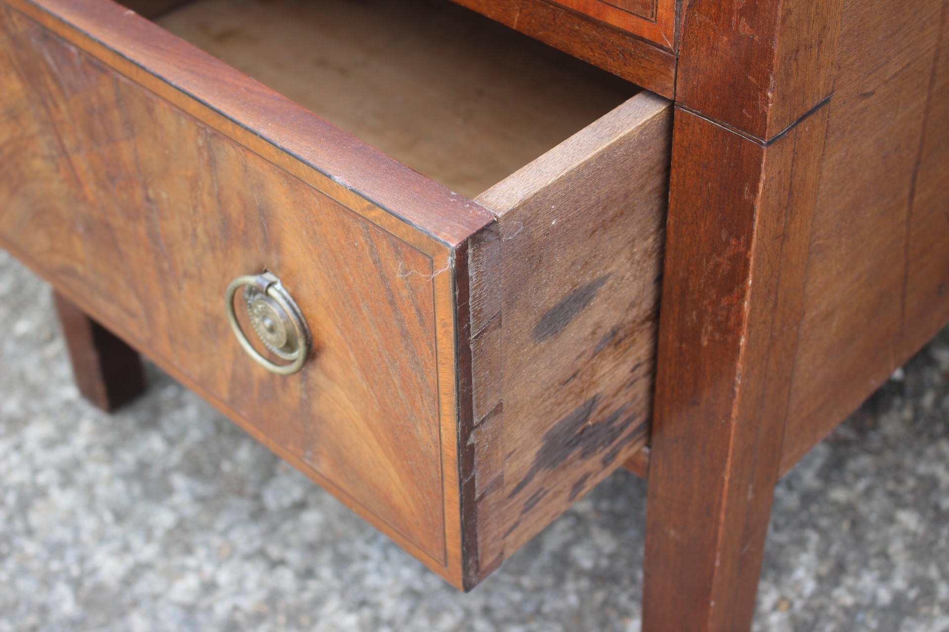 A 19th century mahogany tray top washstand, fitted cupboard over single drawer, 21" wide x 19 1/2" - Image 3 of 4