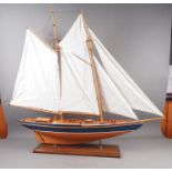 A scale model of an ocean racing yacht, 42" long