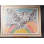 Picasso: a signed lithograph, Colombe Volant (a' L'Avc en Ciel), 127/200, 21" x 27 1/4", unframed